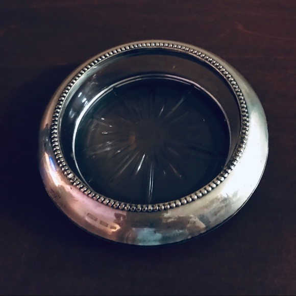 Sterling and Cut Glass Champagne Coasters - Picture 7 of 8